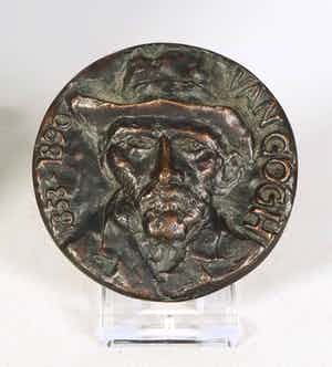 Rudy Augustinus - Bronzen penning, Vincent van Gogh verkocht voor € 40!
