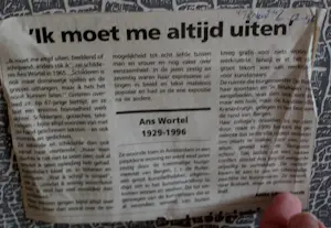 Ans Wortel - Ingelijste gouache: Over hoe mensen samen horen... - 1972 kopen? Bied vanaf 399!