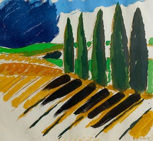 Jan Cremer - Toscana VI, aquatint ets (netjes ingelijst) kopen? Bied vanaf 325!
