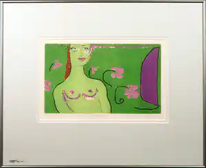 Katrien Caymax - Kleurenets, La Provence - Ingelijst verkocht voor € 35!