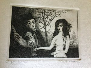 Hans van Draanen - Naakte vrouw met vogel kopen? Bied vanaf 40!