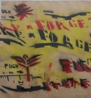Herman Brood - schilderij op papier, Forget, ingelijst + HB-M certificaat kopen? Bied vanaf 350!