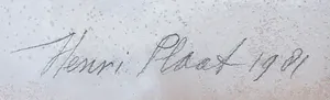 Henri Plaat - Gouache op papier, Zonder titel kopen? Bied vanaf 50!