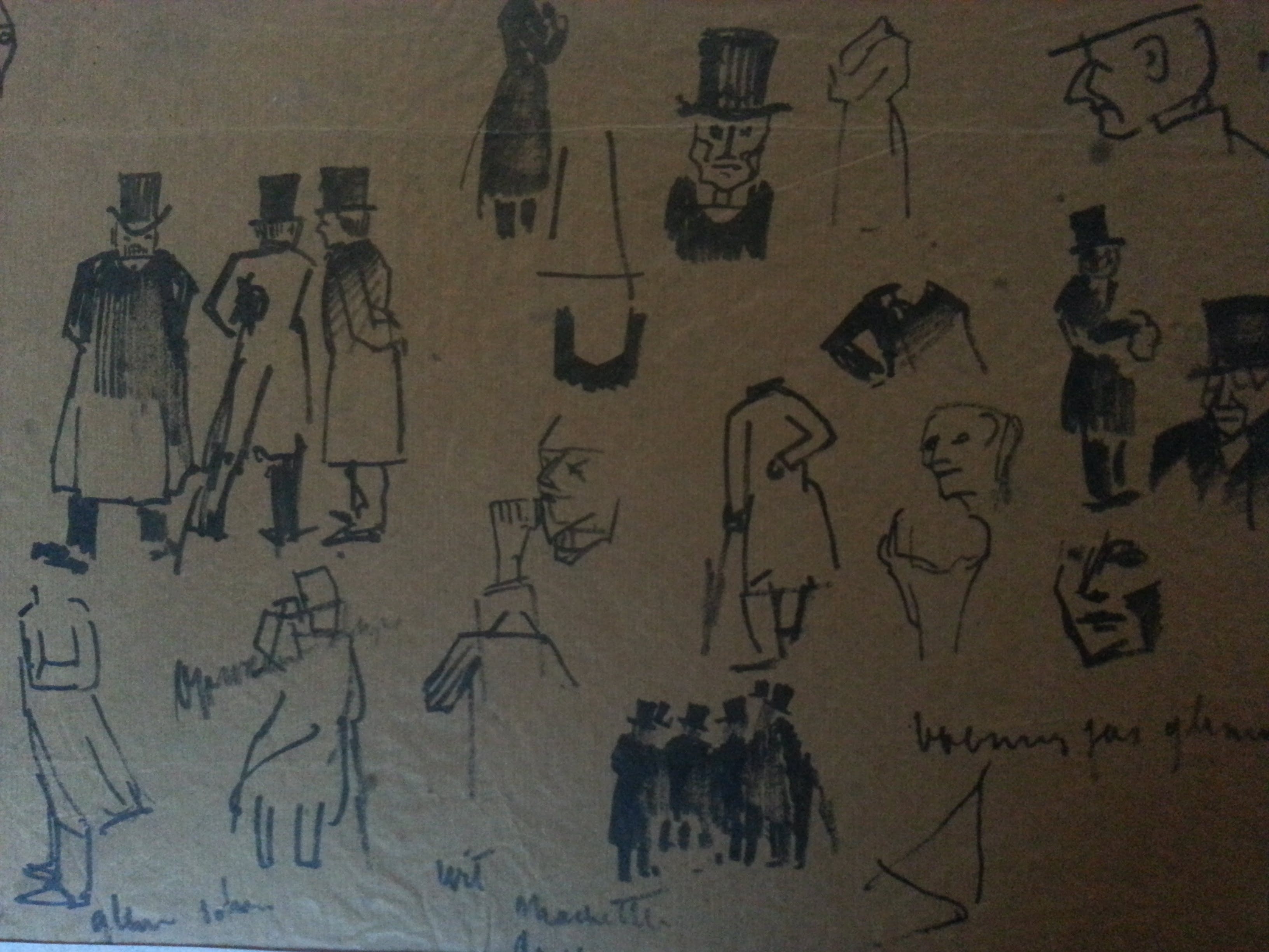 Herman Bieling - 4x Schetsen op papier kopen? Bied vanaf 1!