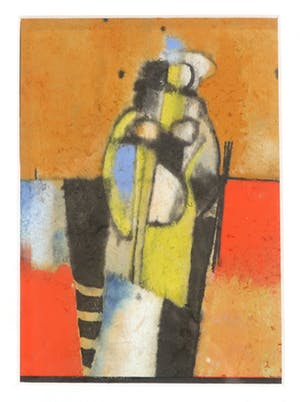 Dirkjan Ribbeling - Pastel en inkt, Gestalte - Ingelijst kopen? Bied vanaf 35!