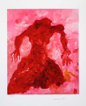 Armando - Kleurengiclee ROTES GEWAND Handgesigneerd. verkocht voor € 159!