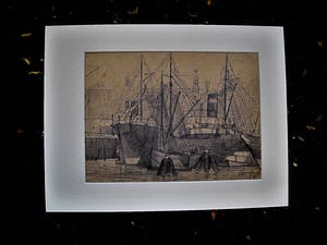 Henri Wouters - etser, lithograaf, schilder, tekenaar -potloodtekening "Amsterdam minerva Haven" kopen? Bied vanaf 10!