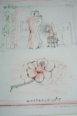 Co Westerik - zeefdruk Visioen en Visie - 2007- verkocht voor € 120!