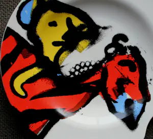 Herman Brood - Keramieken bord: man op paard kopen? Bied vanaf 79!