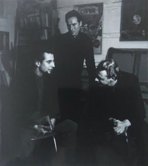 Corneille - Henny Riemens foto Corneille en Simon Vinkenoog COBRA 1951-54 kopen? Bied vanaf 50!