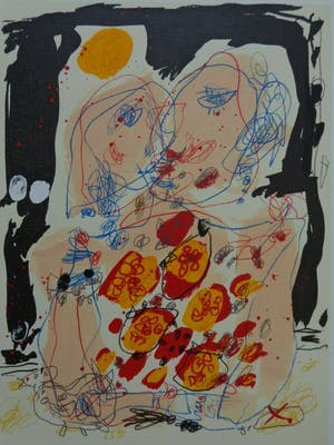 Kees Salentijn - VESTIDOS II / KLEURZEEFDRUK / 66x51cm / KADER / SIG kopen? Bied vanaf 55!