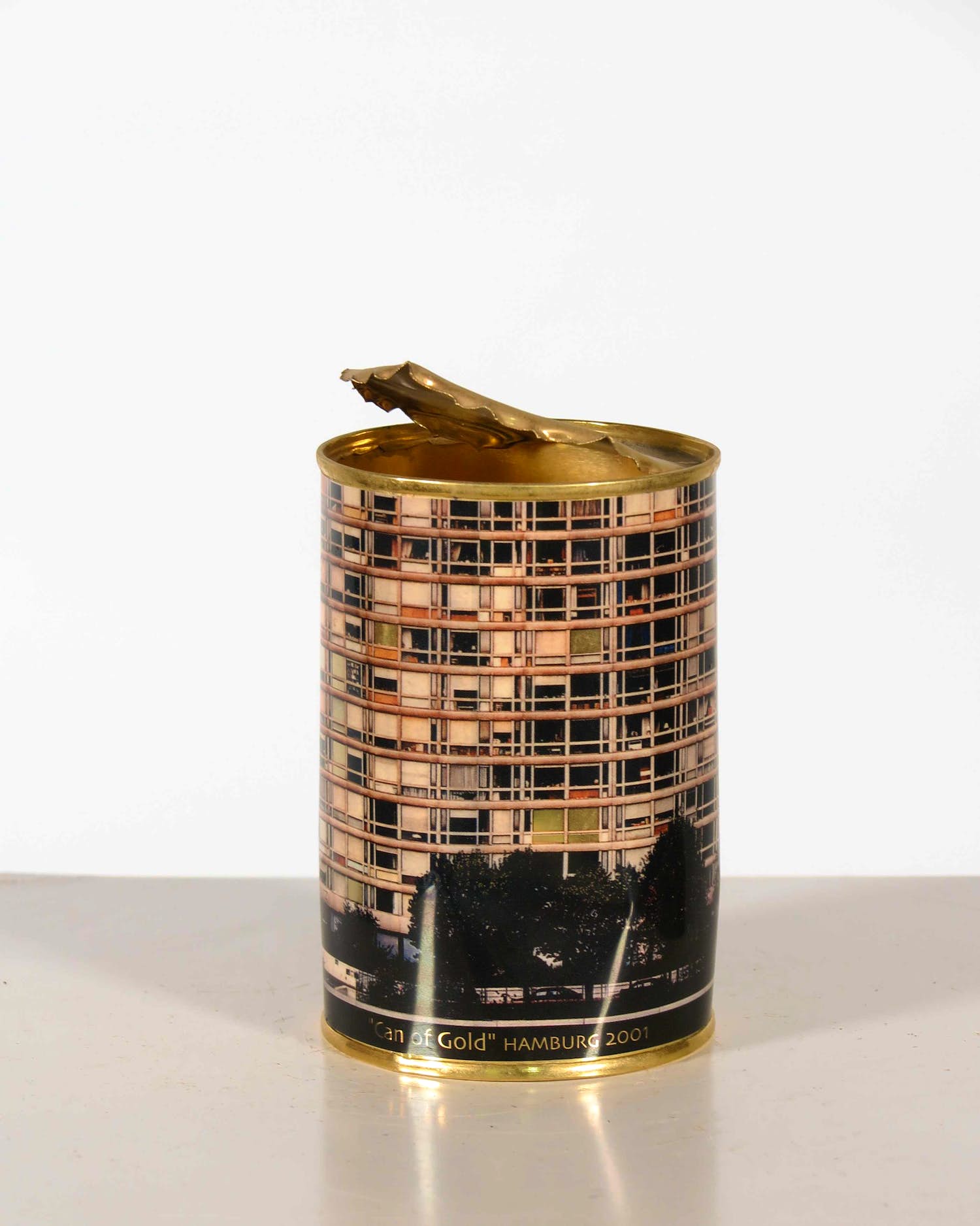 Marcel Wanders - Verguld staal met geprint label, Can of Gold Hamburg verkocht voor € 150!