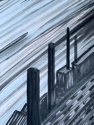 AcheterJeroen Henneman - kleurenzeefdruk | 'Langs de Rijn' | 1995? Enchérissez de 180!