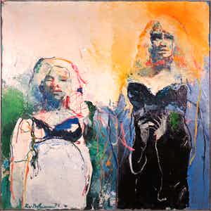 Kees van Bohemen - Olieverf op doek, Landleven - Ingelijst (Zeer groot) verkocht voor € 7500!