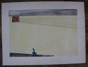 AcheterJan Montyn - Ets/aquatint: Paysage de refugees - 1971 - oplage 10 stuks? Enchérissez de 99!