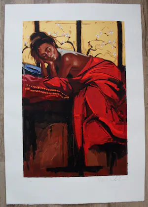 Nico Vrielink - zeer grote zeefdruk kopen? Bied vanaf 125!