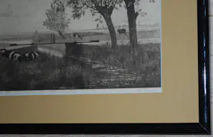 Jac. J. Koeman - Kalfjes in een weiland met verre einder kopen? Bied vanaf 65!