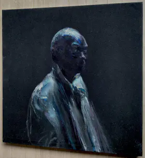 Sam Drukker - Black man, olieverf op doek kopen? Bied vanaf 1000!