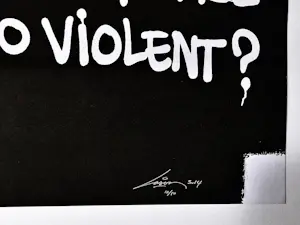 Laser 3.14 - Street artist & visual poet - chromolitho "How can peace ..." kleine oplage! kopen? Bied vanaf 85!