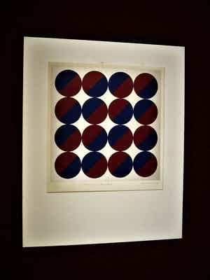 Rob Schotman - Intrigerend jaren 60 PoP Art Litho - variaties op een cirkel - gesigneerd verkocht voor € 10!