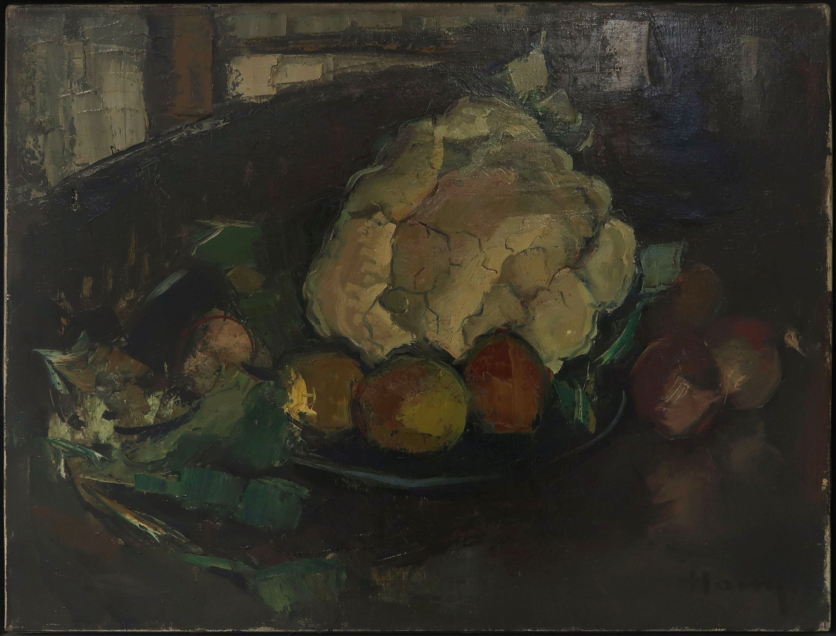 Desire Haine - Olieverf op doek, Chou-fleur - Ingelijst kopen? Bied vanaf 150!