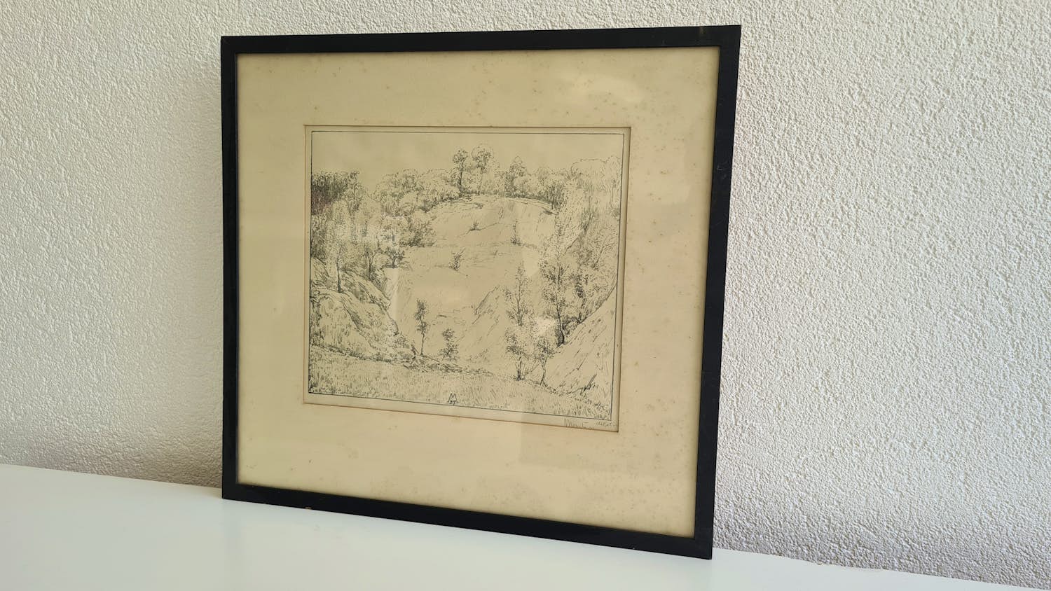 Simon Moulijn - Simon Moulijn – Landschap (ets) – genummerd M27 – ca. 42×42 cm kopen? Bied vanaf 40!