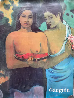 Paul Gauguin - Deux Tahitiennes, detail van origineel in MET New York,tentoonstelling Parijs kopen? Bied vanaf 20!