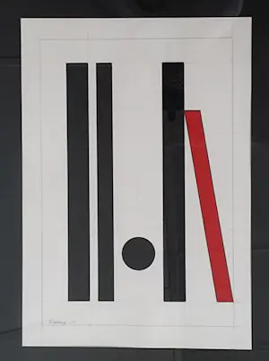 Wim Sinemus - Abstracte voorstelling kopen? Bied vanaf 525!