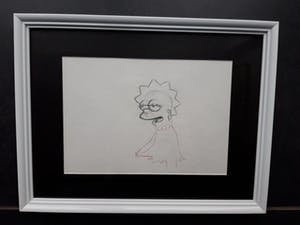 Matt Groening - originele productie tekening, The Simpsons, Lisa, ingelijst kopen? Bied vanaf 70!