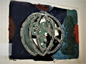 Piet Warffemius - Gerenommeerd Graficus - UNICA Zeefdruk (5/6) - Globus - gesigneerd kopen? Bied vanaf 30!