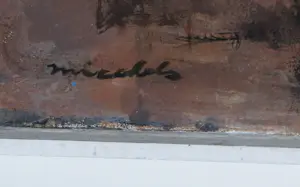 Jan Miechels - Acryl op paneel, Abstract landschap - Ingelijst kopen? Bied vanaf 60!