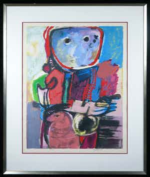Jan Cobbaert - Zeefdruk, Zonder titel - Ingelijst (Groot) verkocht voor € 250!