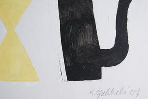 Klaas Gubbels - sjabloondruk 'Diabolo met Zwarte Kan' - 2007 - oplage 12 ex. kopen? Bied vanaf 250!