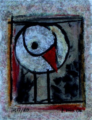 Hans Innemee - ingelijste zeefdruk: vogel - 2000 kopen? Bied vanaf 79!