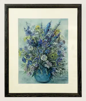 Niet of onleesbaar gesigneerd - Bloemstilleven - pastel kopen? Bied vanaf 1!