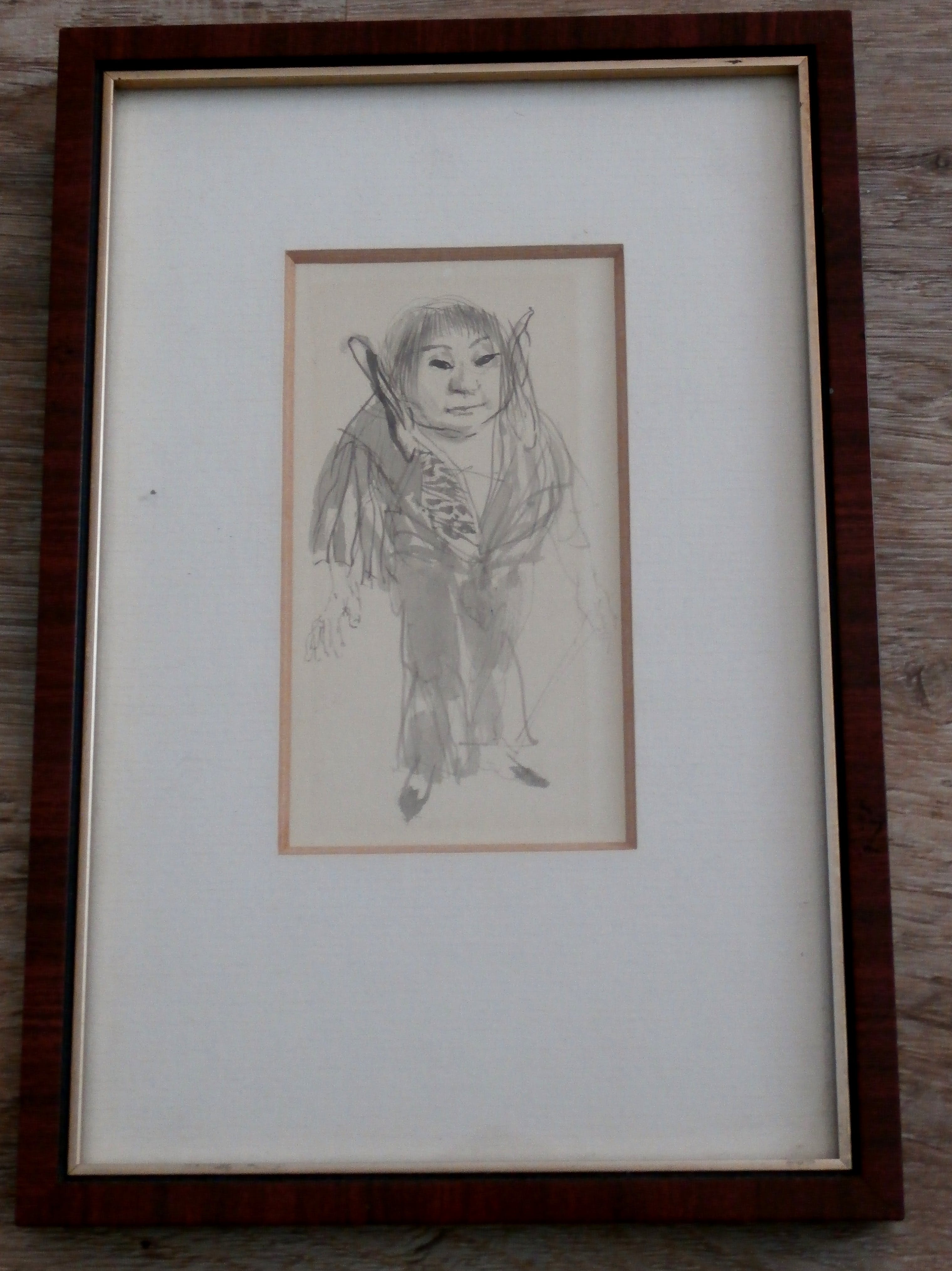 Peter Vos - ingelijste gemengde techniek(pen, inkt en greywash): Chronopios kopen? Bied vanaf 89!