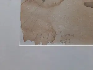 Hans Olsthoorn - Aquarel, Olijfboom en Cypressen. kopen? Bied vanaf 70!