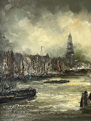 Jan Bevort - Zicht op Amsterdam kopen? Bied vanaf 600!