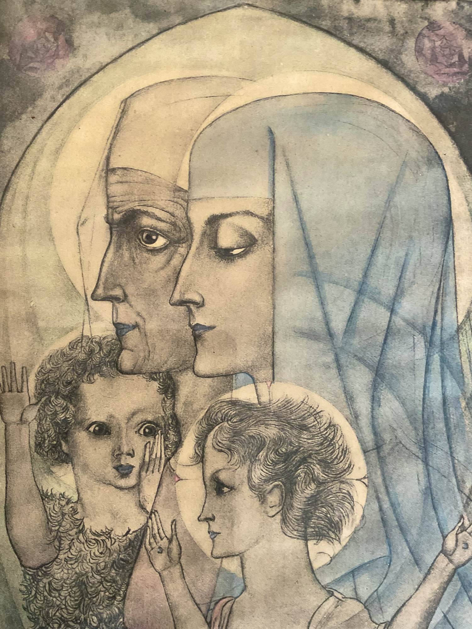 Jan Toorop - Maria met Jezus en Elisabeth met Johannes de doper. kopen? Bied vanaf 35!