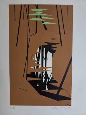 Hendrik Valk - Spiegeling in bos. verkauft für € 169!
