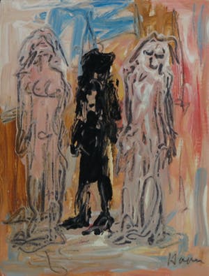 Pieter Haan - Acryl op karton, Lot van drie naakten kopen? Bied vanaf 1!