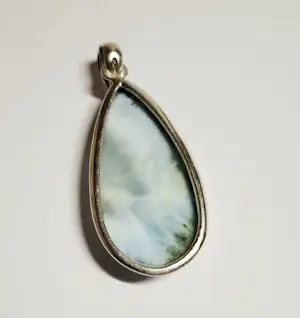 Nieuwe zilveren Hanger met druppel vormige Larimar kopen? Bied vanaf 65!