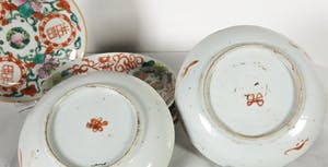 Curiosa - Lot van zes Chinees porseleinen schotels van rond 1900 kopen? Bied vanaf 1!