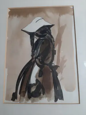 Cees Bantzinger - Aquarel, 4 portreten van mensen kopen? Bied vanaf 40!