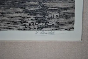 Louis Landre - Herengracht - Amsterdam - fraai ingelijste ets kopen? Bied vanaf 35!