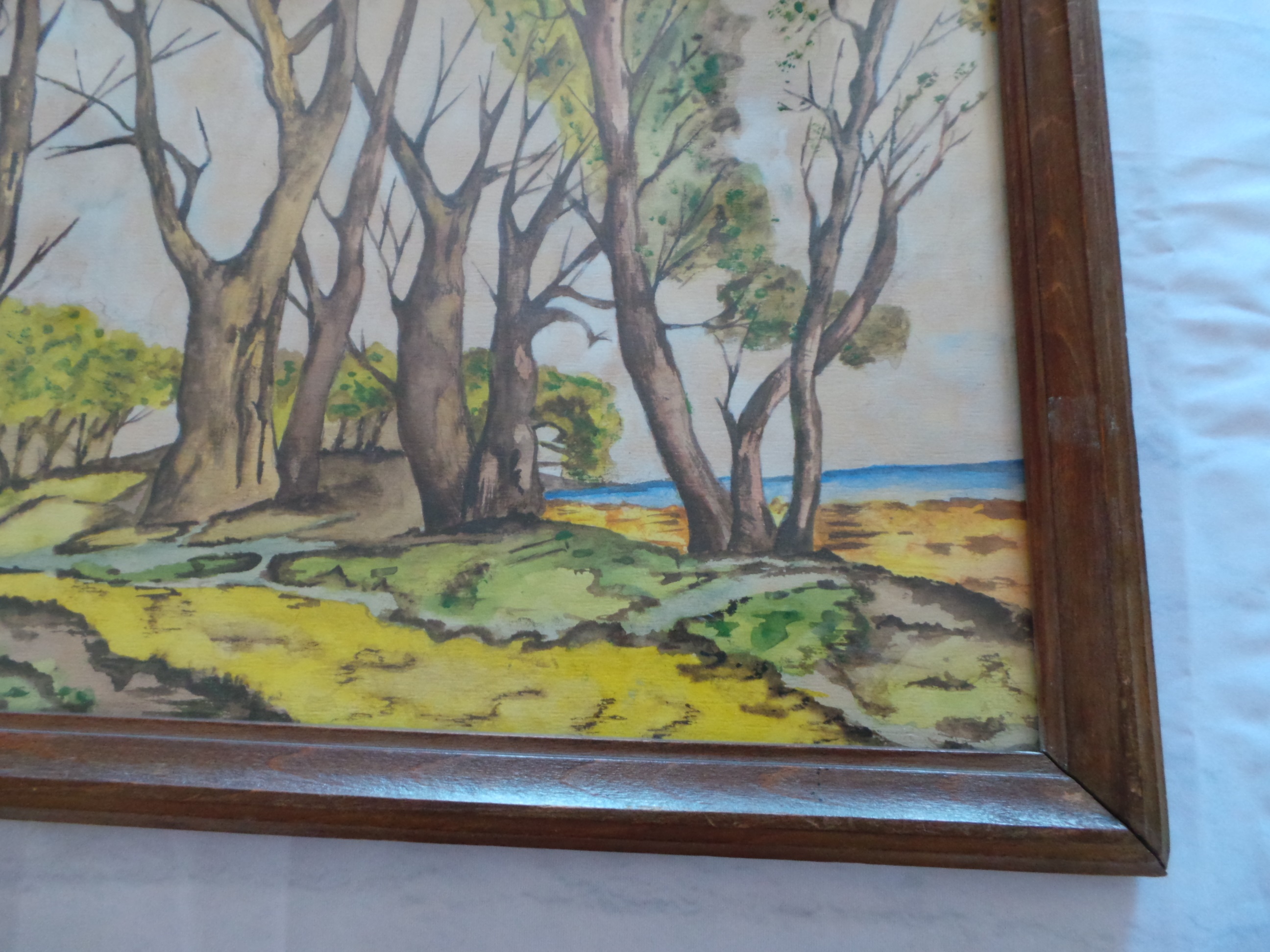 Niet of onleesbaar gesigneerd - Bosgezicht 20 eeuw kopen? Bied vanaf 1!