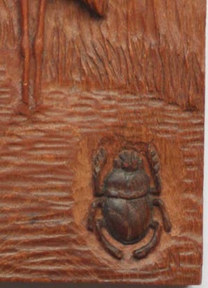 Niet of onleesbaar gesigneerd - houtsnijwerk - flamino's - gesigneerd met kever en letter N kopen? Bied vanaf 1!