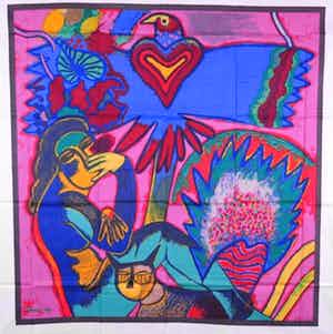 Corneille - Zeefdruk op katoenzijde, Elle se donne à rêver verkocht voor € 50!