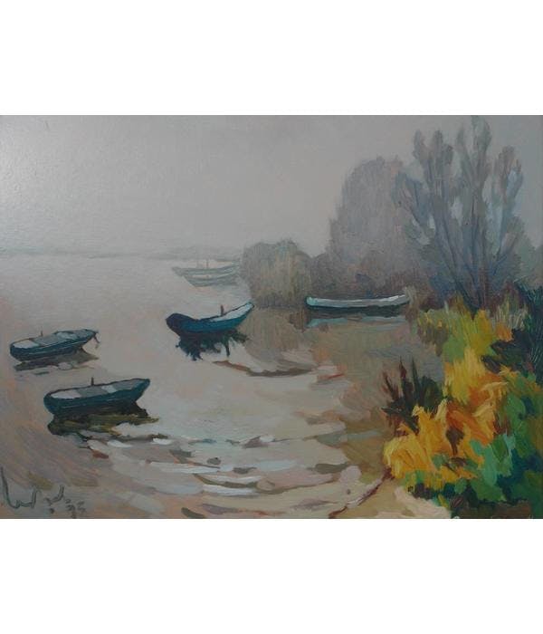 Kees Bol - Visbootjes op de maas verkocht voor € 950!