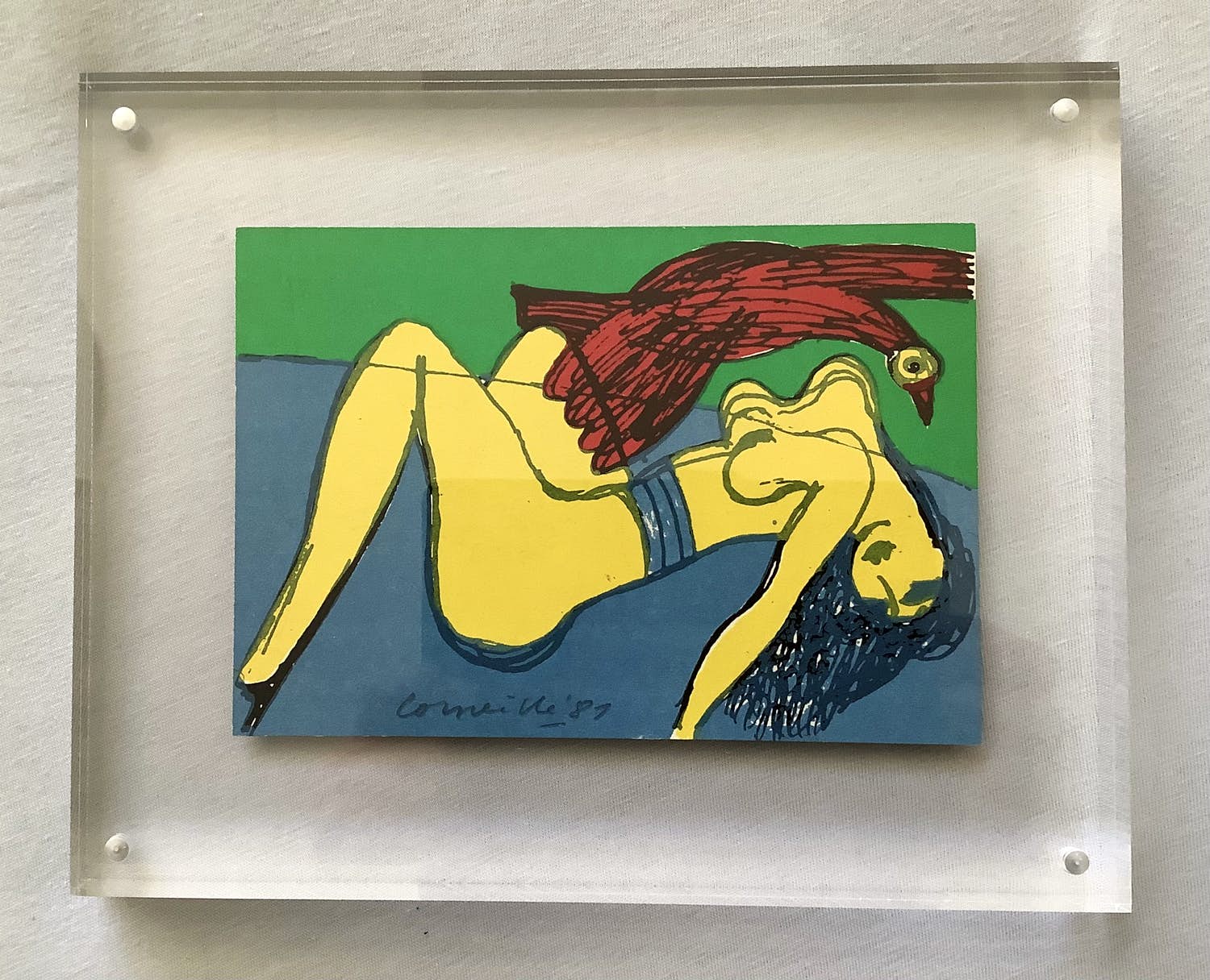 Corneille - Invitation avec originale lithographie "La conquête d l'oiseau". kopen? Bied vanaf 145!